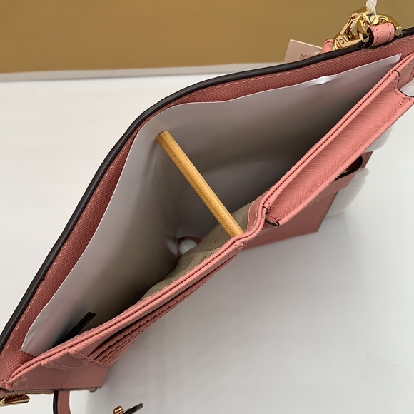 MICHAEL KORS LARGE DOUBLE ZIP WRISTLET WALLET PRIMROSE COLOR - Picture 12 of 14